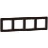 Schneider Electric Sedna Design Metal Frame 4-gang, Dark Brown (SDD381804)