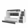 Adrk Harell Children's Bed 129x260x155cm, With Mattress, White/Grey (CH-HAR-W_G-M)