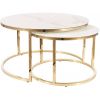 Signal Muse Coffee Tables, 80x45cm, Gold (MUSEMAZL)