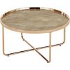 Home4You Astor Metal Coffee Table, 80x40cm, Gold (76437)