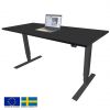 Linergo Brando Height Adjustable Desk 120x70x2.5cm Black (80-1270-MM)