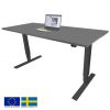 Linergo Brando Height Adjustable Desk 120x70x2.5cm Black/Grey (80-1270-MP)
