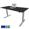 Linergo Brando Height Adjustable Desk 140x70x2.5cm Grey/Black (80-1470-PM)