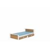 Adrk Aldex Children's Bed 190x86x72cm, Without Mattress, White/Brown (CH-Alde-W+ART-190-E1928)