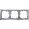 Siemens Delta Style Flush-mounted Frame 3-gang, Silver (5TG1323-1)