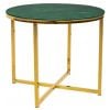 Black Red White Ditra Coffee Table 50x42cm, Green/Gold