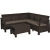 Keter Garden Furniture Set Corfu Relax Table + Sofa, Brown (17202123)