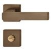 Hafele Austin 1769/843KV/843KVS Door Handle for Interior Doors WC, Bronze (904.93.104)