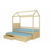 Adrk Jonaszek Children's Bed 190x87x186cm, Without Mattress, Pine (CH-Jon-PINEN-190-E1198)