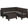 Keter Garden Furniture Set Bahamas Relax Table + Sofa, Brown (17205478)