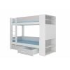 Adrk Garet Children's Bed 210x94x160cm, Without Mattress, White/Grey (CH-Gar-W+G-210-E1158)