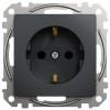 Schneider Electric Sedna Design Socket Outlet with Earth, Black (SDD114021)