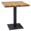 Signal Pure Oak Coffee Table 60x60cm, Oak/Black