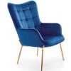 Кресло для отдыха Halmar Castel 2 синего цвета