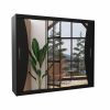 Skapis Ar Spoguli ADRK Diego 250x215cm, Melns (SW-DIE-B-250+A446)