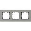 Siemens Delta Miro Surface-Mounted Metal Frame 3-gang, Grey (5TG1123-0)