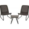 Садовый комплект мебели Keter Rio стол + 2 стула, коричневый (17197637)