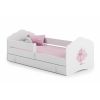 Балдахинная кроватка для детей Adrk Casimo Ballerina 144x78x58 см с матрасом, белая (CH-Cas-Bar-Bal-140-n-E460)