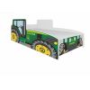 Детская кровать-трактор Adrk 154x74x60 см, с матрасом, зеленая (CH-Tra-G- 140-E049)