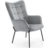 Кресло для отдыха Halmar Castel, серого цвета