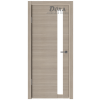 Dora Lido Veneered Door Set - Frame, Box, Lock, Hinges, Graphite Oak, Glass 600x2000mm