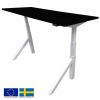 Linergo Height Adjustable Desk 160x70x2.5cm White/Black (79-1670-BM)