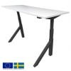 Linergo Height Adjustable Desk 140x70x2.5cm Black/White (79-1470-MB)