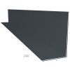 Ruukki 40 Metal profile 0.50mm, 250x150mm, 2000mm RR23/Dark Grey (3050000090R23)