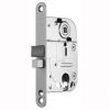 Abloy LC 2018 door lock mechanism with euro profile cylinder, with escutcheon, matte chrome