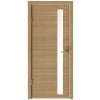 Dora Lido Oak Veneered Door Set - Frame, Box, Lock (Oak), 2 Hinges, Glass, 900x2000mm