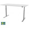 Linergo Scandic Height Adjustable Table 140x70x2.5cm Grey/White (78-1470-PB)