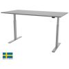 Linergo Scandic Height Adjustable Table 120x70x2.5cm Grey (78-1270-PP)