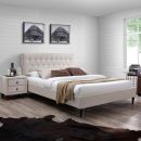 Home4You Emilia Double Bed 140x200cm, With Mattress, Beige (K288041)
