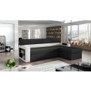 Eltap Rico Sawana/Soft Pull-Out Corner Sofa 55x250x85cm, Black (R30)