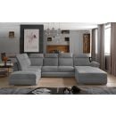 Eltap Evanell Monolith Corner Pull-Out Sofa 216x336x102cm, Grey (Evl_50)