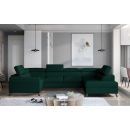 Eltap Escada Monolith Corner Pull-Out Sofa 200x330x98cm, Green (Esc_33)