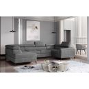 Eltap Escada Paros Corner Pull-Out Sofa 200x330x98cm, Grey (Esc_15)