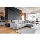 Eltap Larde Roko Corner Pull-Out Sofa 191x276x90cm, Grey (CO-LAR-RT-04RO)