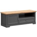 Black Red White Jasmin TV Stand, 143x51x54cm, Grey/Oak (S529-RTV1D1S-ANDASNGF)