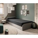 Eltap Parys GR Single Bed 80x190cm, With Mattress, Black (BE-PA-LT-GR-14SA)