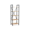 Signal Loras Shelf, 42x62x176cm, Black, Oak (LORASR2)