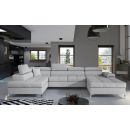 Eltap Eduardo Sawana Corner Pull-Out Sofa 60x345x90cm, Grey (Edr_27)