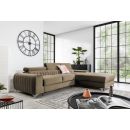 Eltap Grayson Cloud Corner Pull-Out Sofa 205x275x98cm, Brown (CO-GRA-RT-20NU)