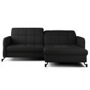 Eltap Lorelle Inari Corner Pull-Out Sofa 160x225x105cm, Black (Lore_19)