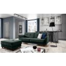 Eltap Bellis Extendable Sofa 220x90x83cm Universal Corner, Green (SO-BEL-38RIV)