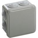 Монтажная коробка для внутренней установки IDE EP088, квадратная, 95x95x52 мм, серого цвета