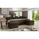 Eltap Markos Dora/ Dora Corner Pull-Out Sofa 57x314x86cm, Brown (M05)