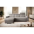 Eltap Fresia Loco Corner Pull-Out Sofa 176x247x104cm, Grey (CO-FR-LT-04LO)