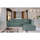 Eltap Pieretta Corner Pull-Out Sofa Cover 58x260x80cm, Blue (Prt_39)