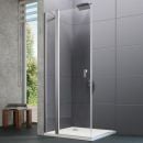 Huppe Design Pure 90cm Shower Door Transparent, Chrome (8P0705092322)